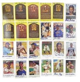 Paige, Bell, Leonard, O'Neill, Day & 20 More Negro League Signed Cards, Great Starter Collection,