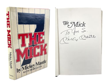 Mickey Mantle Signed Copy of "The Mick" - Great Signature!