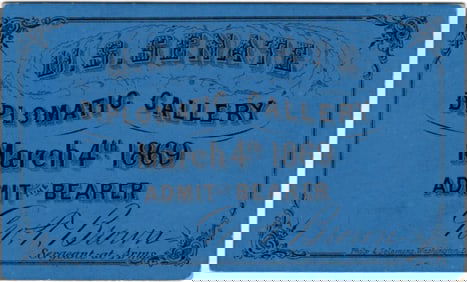 Ticket to the Inauguration of Ulysses S. Grant