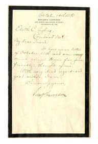 Benjamin Harrison 1893 LS Just Months After Leaving Office