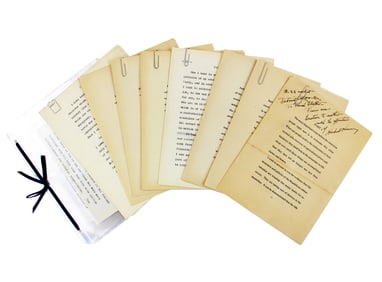 Herbert Hoover 75 pp Hand-Annotated Speech Used During 1932 Campaign Trail