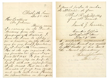 Andrew Johnson & The Naval Academy