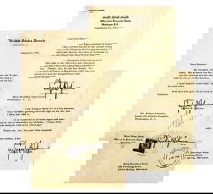 Group of 3 LBJ Typed Letters Signed as Texas Senator