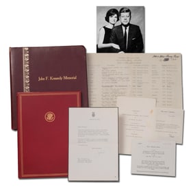 Jackie Kennedy Exceptional Archive Re: Inauguration of British Memorial to President John F.