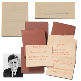 Kennedy Assassination Original AP Teletype Reports, "President Kennedy is dead."