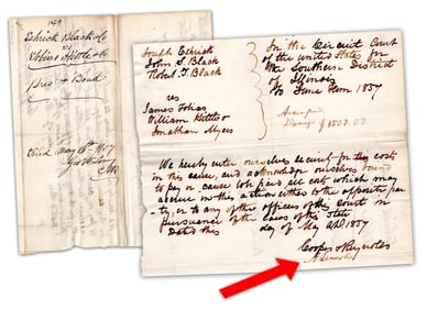 Abraham Lincoln Signed Document, He Fights For the Little Guy!