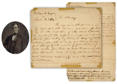 Abraham Lincoln Autographed 1849 Land Fraud Legal Doc, Nearly 100 Words In His Hand!