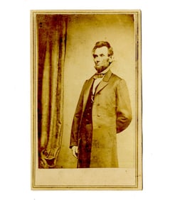 Abraham Lincoln "Solitary Pine" CDV, from Brady Negative
