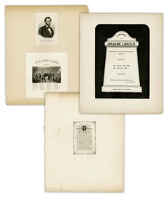 (4) Abraham Lincoln-Related Engravings: Emancipation Proclamation, Memento Mori, etc.