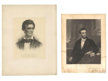 Abraham Lincoln Engravings, Including John Sartain