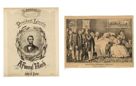Abraham Lincoln Engravings: A Funeral March and Death of President Lincoln