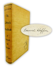 Edward Hopper Scarce Signed Copy of Mayer's "The Artist Handbook"