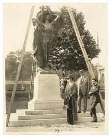Pietro Montana Signed Photo Of World War I Sculpture "Dawn of Glory"