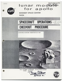 Buzz Aldrin Apollo 11 Signed Spacecraft Operations Checkout Procedure Guide