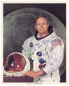 Neil Armstrong Signed Photo, Original NASA Image