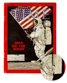 Neil Armstrong Signed TIME Magazine "Man on the Moon"
