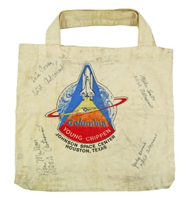 STS-1 "Columbia" Tote Bag Signed by McNair, Resnik, Coats & Covey, With Zarelli LOA