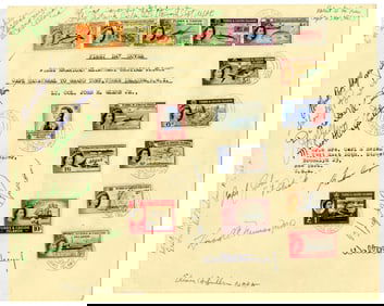 Mercury 7 Full Crew Signed after Splashdown of 1st Orbital Flight, The Dawn of the American Space