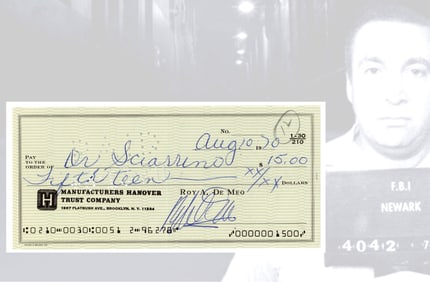 Notorious Mobster Roy DeMeo Signed Check