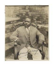 Marcus Garvey Fully Signed Photograph, Extraordinarily Rare