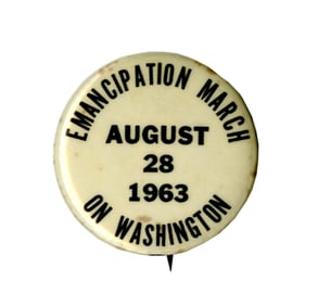 [Martin Luther King Jr.] Scarce 1963 March on Washington Pinback Button