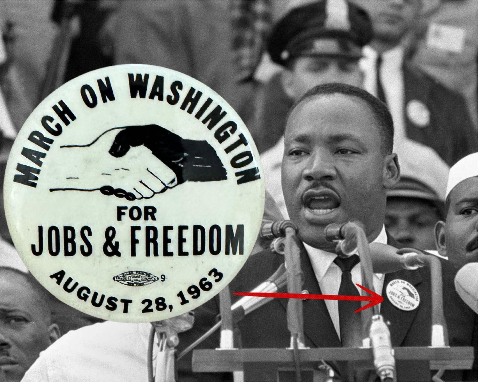 Original March on Washington Button from MLK's "I Have a Dream" Speech (1 of 3)