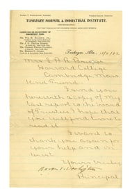 Booker T. Washington LS as Principal to Wife of Harvard Dean