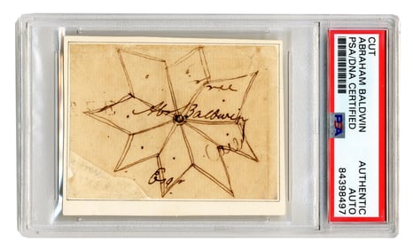 Abraham Baldwin PSA Certified FF With Unusual Octagram! PSA/DNA LOA