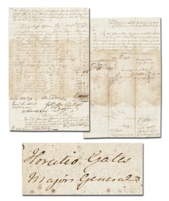 Major General Horatio Gates Signed 1779 Abstract for Pay