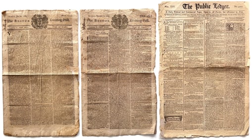 Boston and London Newspapers Discuss Stamp Act Crisis and Opening of Revolutionary War