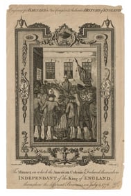 The Reading of the Declaration of Independence, Unbound Engraving from "Barnard's History of