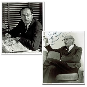 Aaron Copland Pair of Signed Photographs, Ex-Forbes