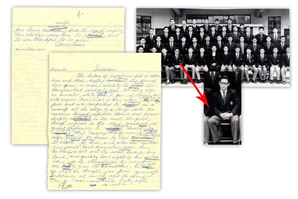 Bruce Lee Signed Essay From High School Incl. 200 Words in His Hand, "man's ability to brave the