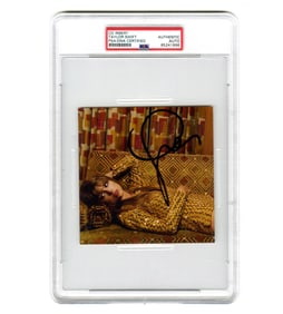 Taylor Swift Signed "Midnights" Blood Moon Edition CD Insert, PSA Slabbed