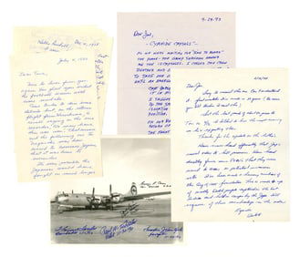 Archive Re: Atomic Bombing of Hiroshima, Group of 4 ALSs and 1 Signed Photo