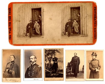 Rare Civil War CDVs and Grant Stereoview - A Fantastic Collection!