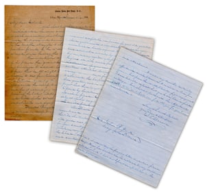 South Carolina Port Collector Writes to His Officer Friend in the Fight in Virginia During the Civil