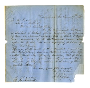 Jewish Confederate ALS to Pres. Johnson