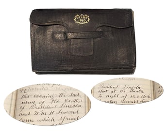 Civil War-Dated Pocket Diary With Several Mentions of Lincoln's Assassination: "Lincoln shot at the