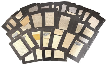 Superb Civil War Archive of Soldier Killed at Port Hudson - 50 Letters + Drawing, Some Patriotic