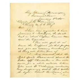 John Dahlgren LS, Order to Cruise for Rebel Pirate CSS Shenandoah