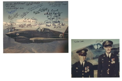 Flying Tigers and 23rd Fighter Group Photo, Signed by 15 Pilots - Plus Bonus Signed Photo!