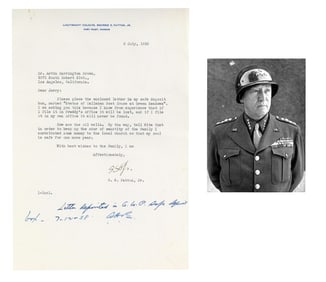 Patton Jokes About Letter re: Green Meadows: "...If I file it in my own office, it will never be