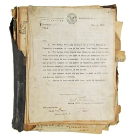 Span-Am. & WWI Veteran Naval Service Record: Navy Cross Recip't Accused of Graft & Private Use of