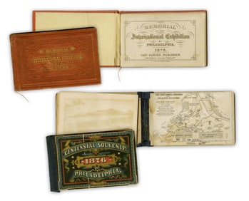 Pair of 1876 Centennial Exhibition Booklets- Nice Visuals!