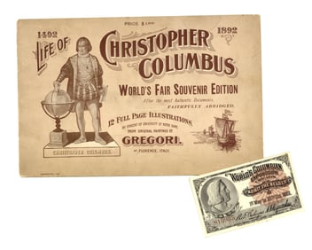 1893 Columbian Expo Original Ticket and Booklet