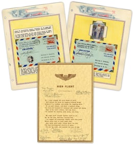 (12) Doolittle Raiders' Autographs Incl. Doolittle, With Bonus Chaplain "U.S.S. Hornet" Signature,