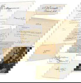 (10) WWII-Era U.S. Army Generals' Autographs, Incl. MacArthur!