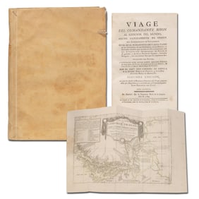 Byron's 1764-66 Circumnavigation, 1769 Spanish Edition, With Folding Map Not Found in English