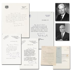 Harold Macmillan (4) Signed Letters to Admiral Lewis Strauss, Ex-Forbes
